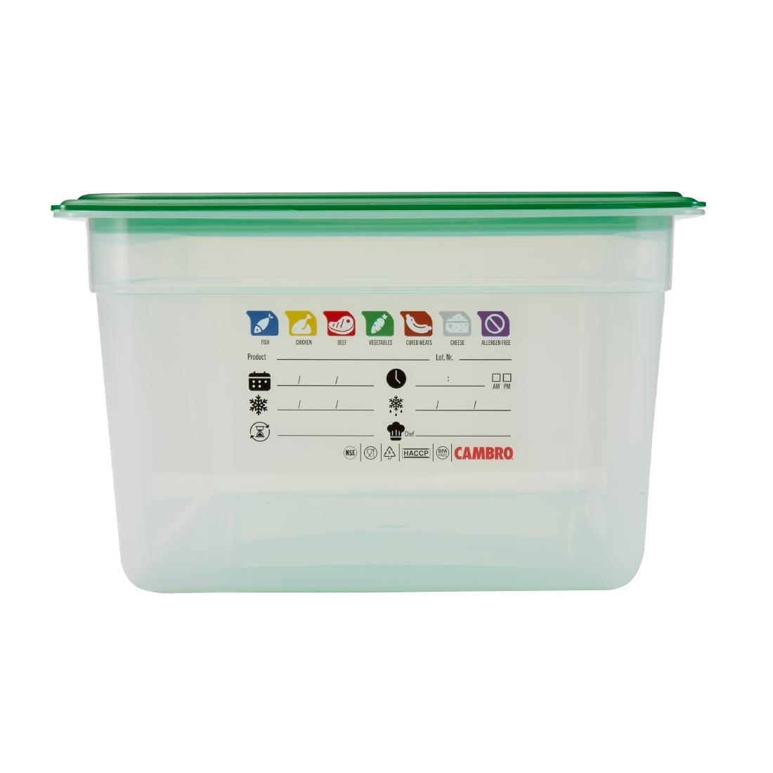 Cambro Safetrak IML Polypropylene Food Storage Container 1-1 GN 200mm (JN503)