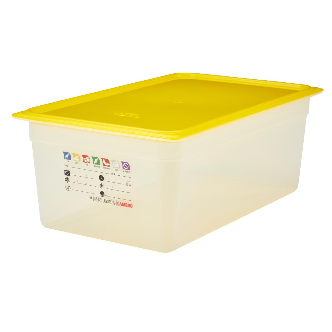 Cambro Safetrak IML Polypropylene Food Storage Container 1-1 GN 200mm (JN503)