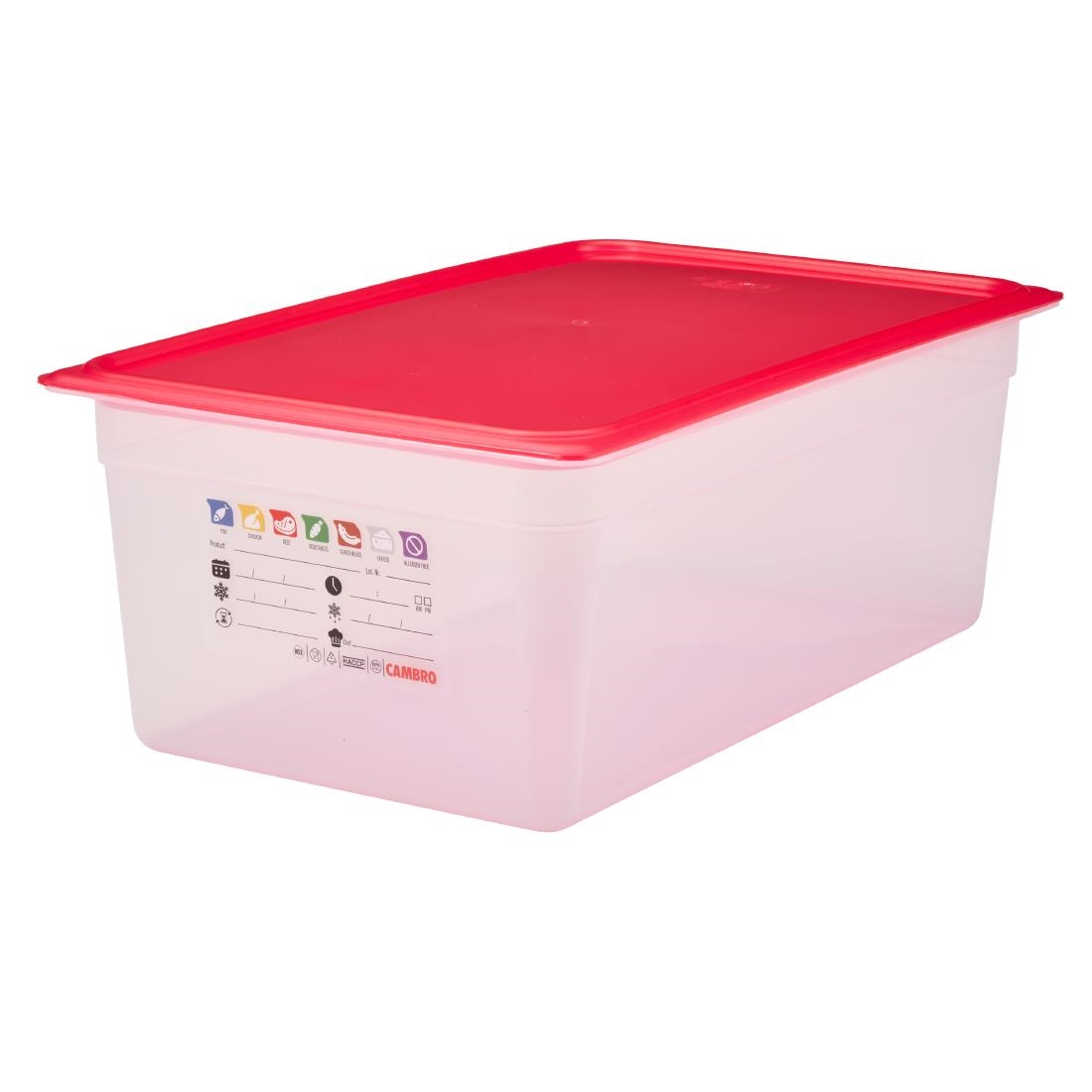 Cambro Safetrak IML Polypropylene Food Storage Container 1-1 GN 200mm (JN503)
