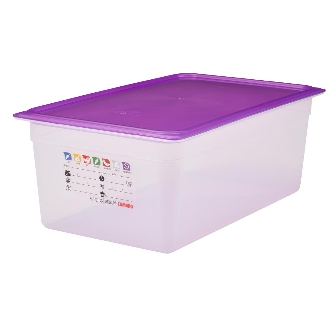 Cambro Safetrak IML Polypropylene Food Storage Container 1-1 GN 200mm (JN503)