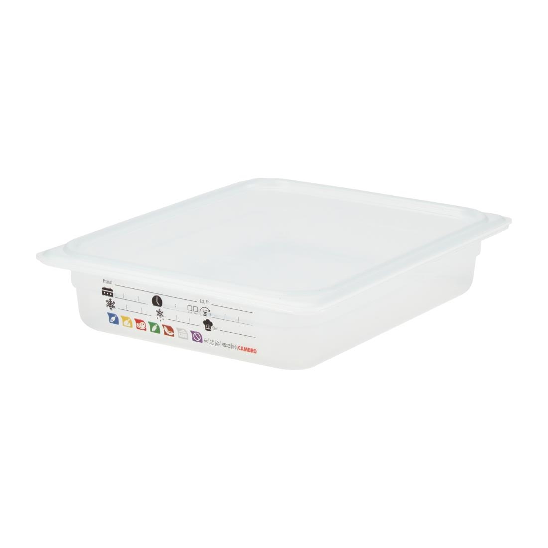 Cambro Safetrak IML Polypropylene Food Storage Container 1-2 GN 65mm (JN504)