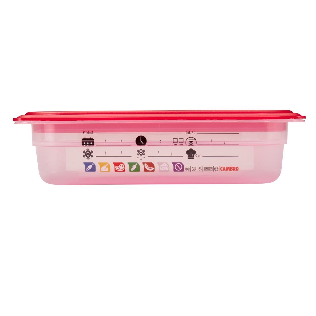 Cambro Safetrak IML Polypropylene Food Storage Container 1-2 GN 65mm (JN504)