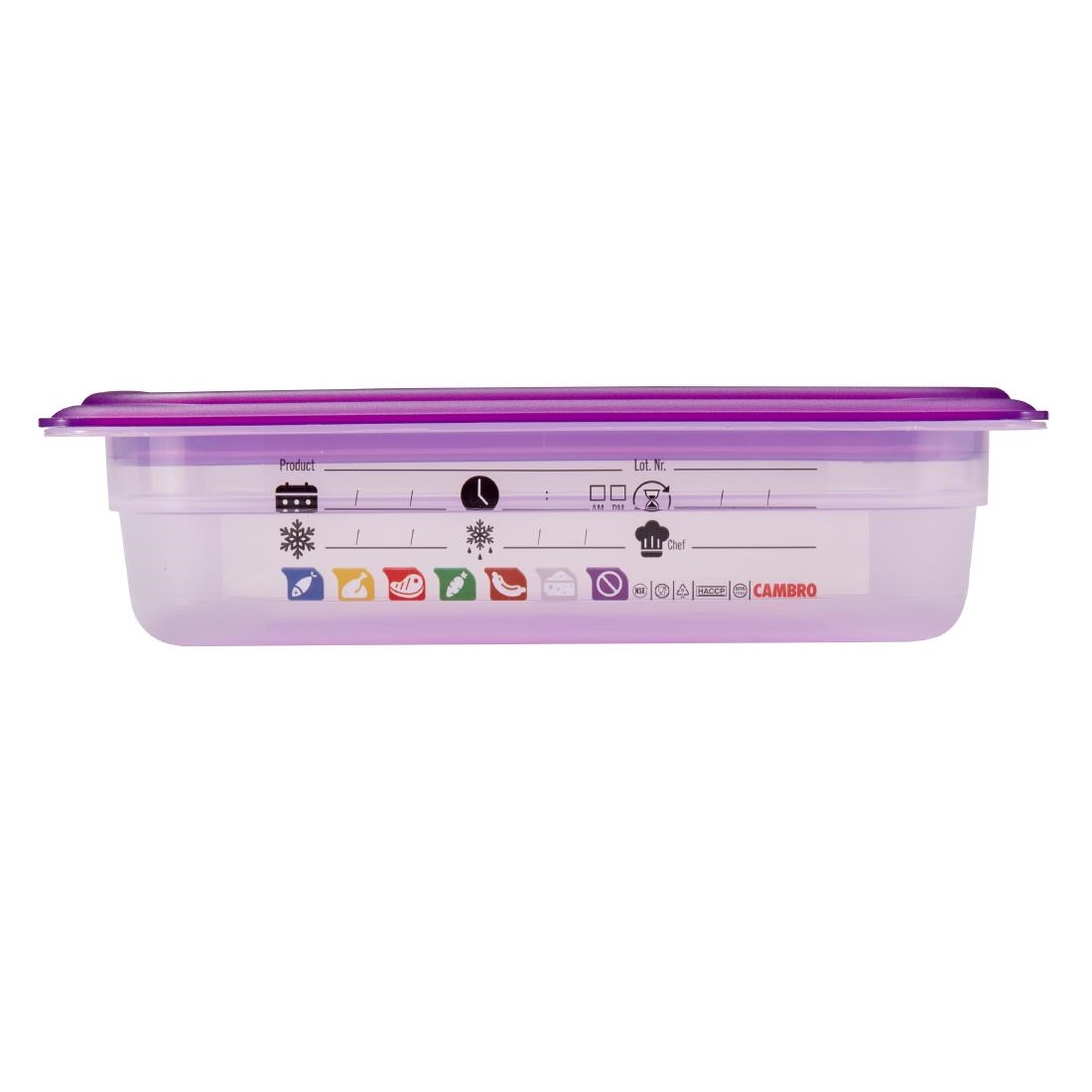 Cambro Safetrak IML Polypropylene Food Storage Container 1-2 GN 65mm (JN504)