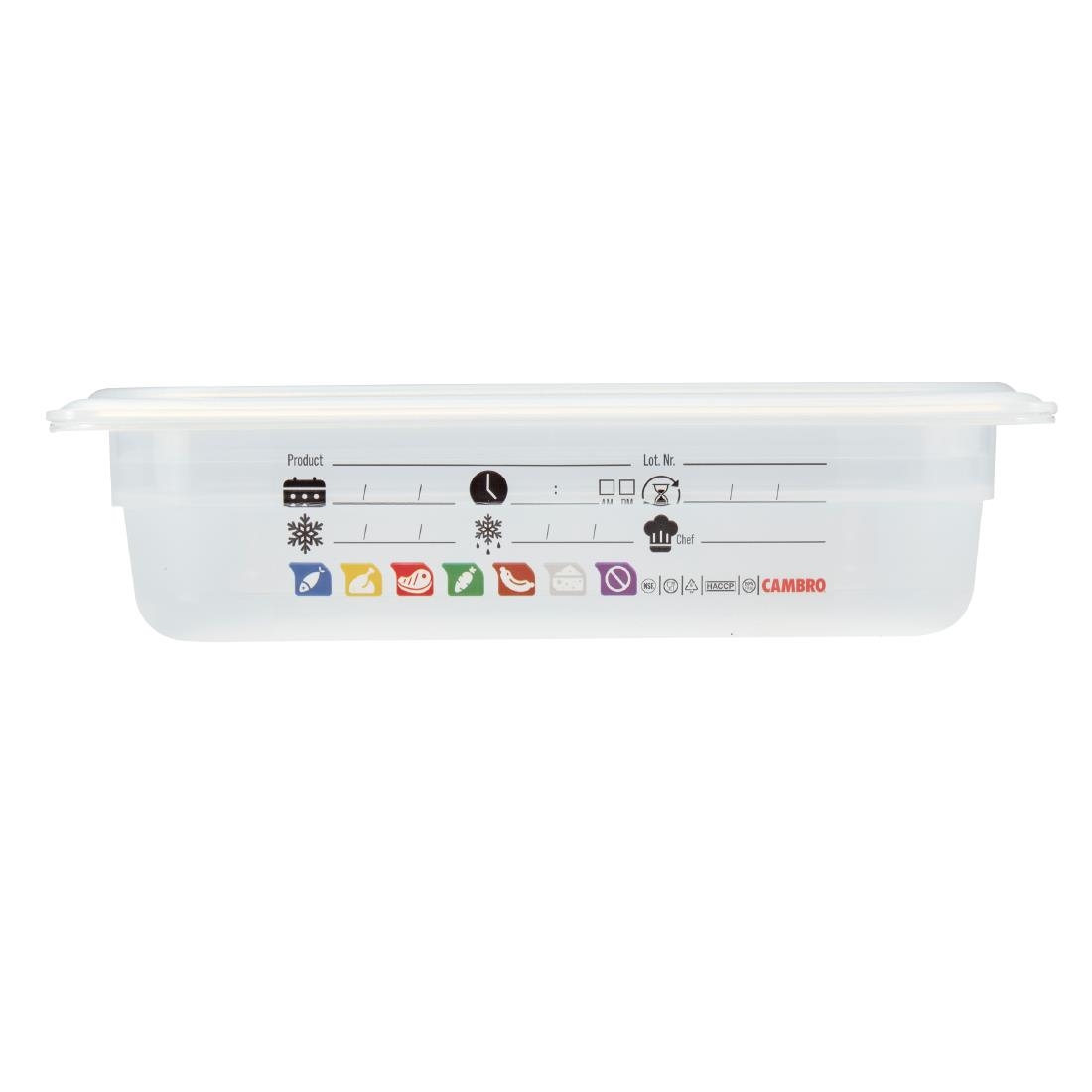 Cambro Safetrak IML Polypropylene Food Storage Container 1-2 GN 65mm (JN504)