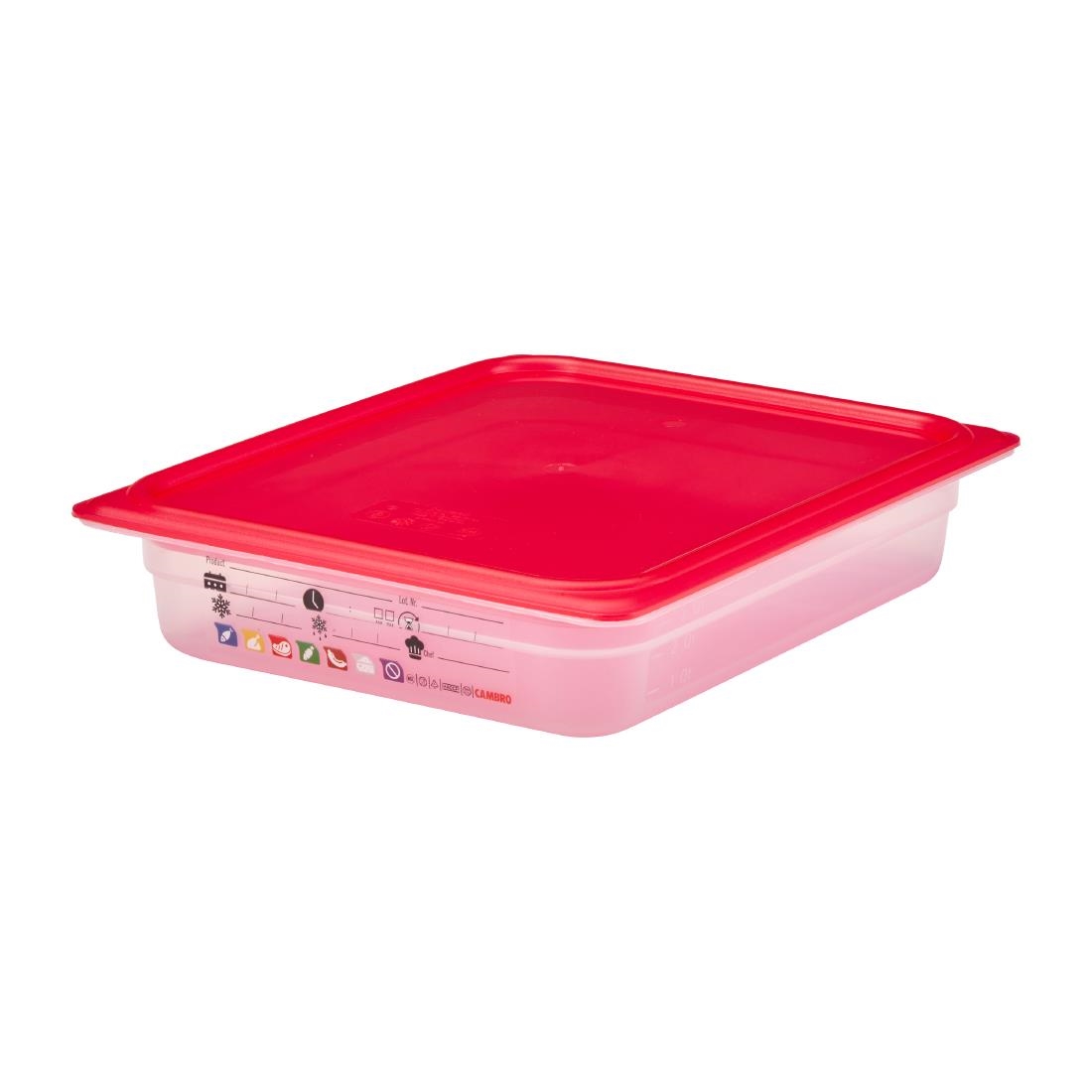 Cambro Safetrak IML Polypropylene Food Storage Container 1-2 GN 65mm (JN504)