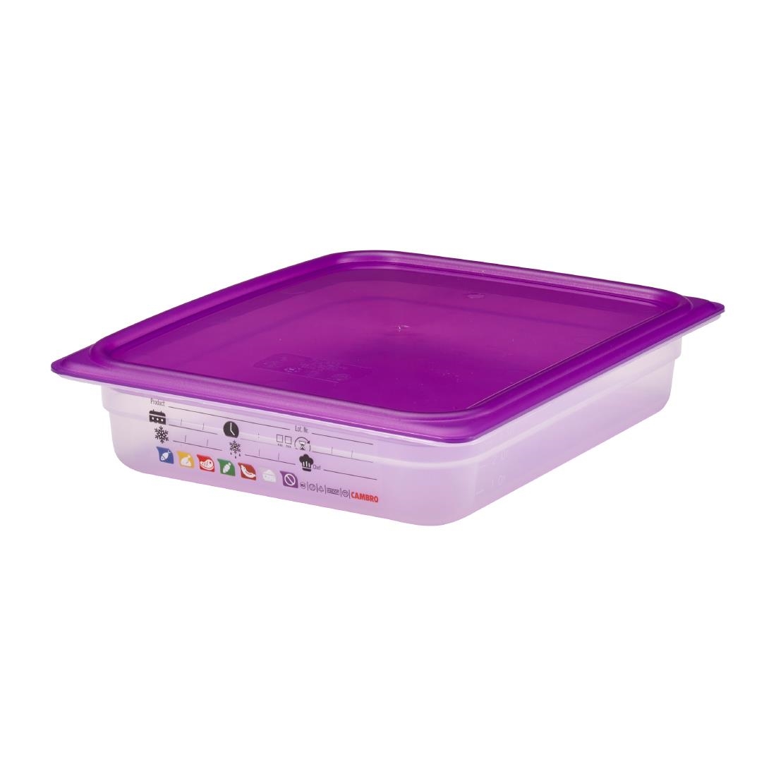Cambro Safetrak IML Polypropylene Food Storage Container 1-2 GN 65mm (JN504)