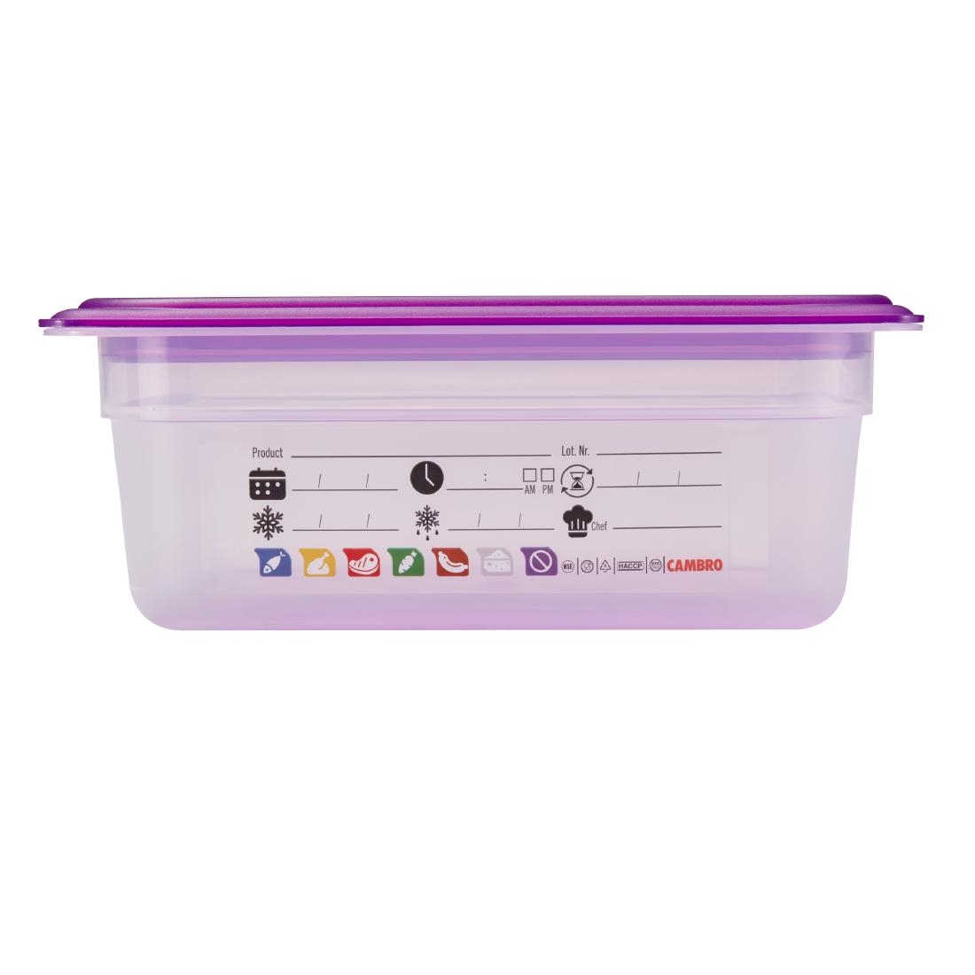 Cambro Safetrak IML Polypropylene Food Storage Container 1-2 GN 100mm (JN505)