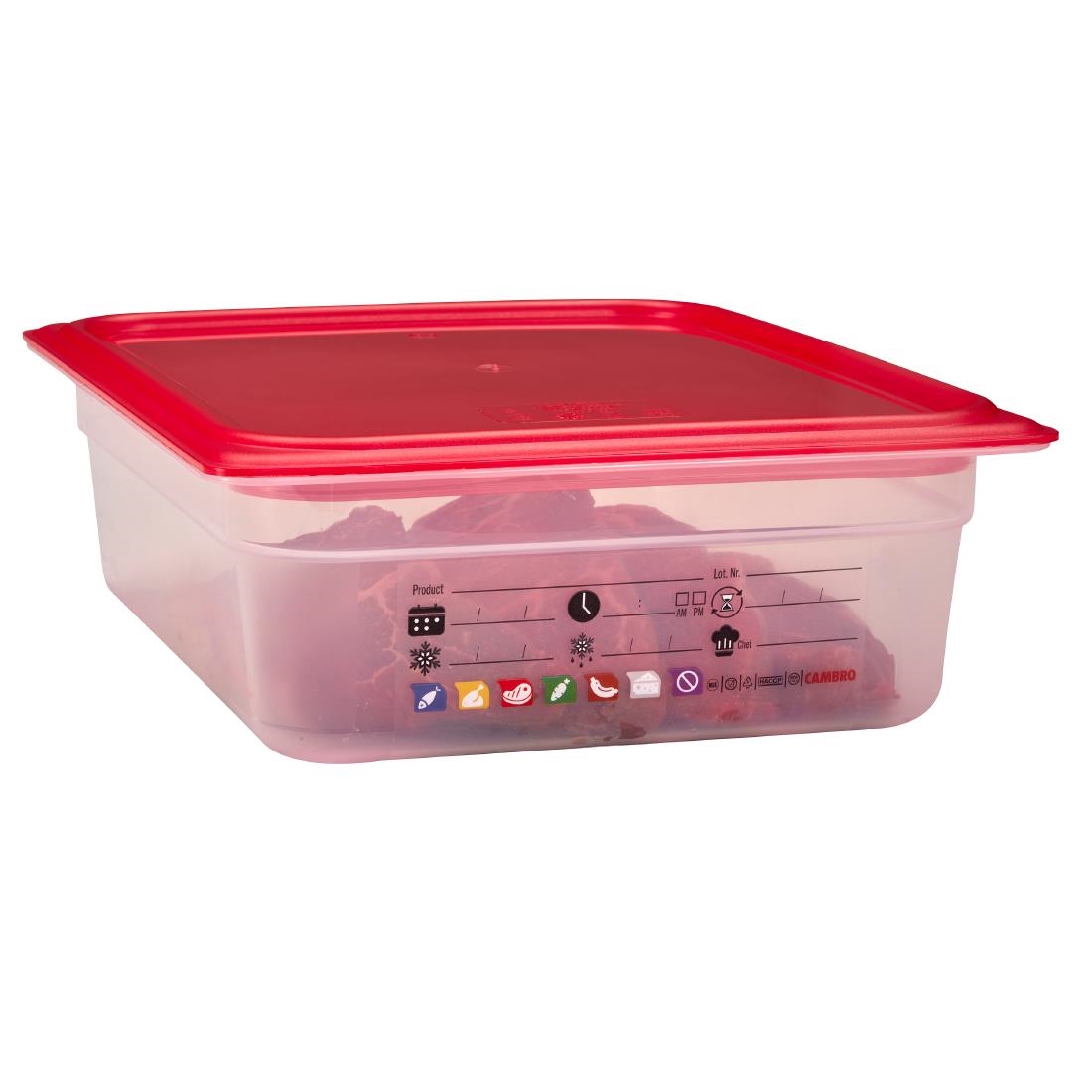 Cambro Safetrak IML Polypropylene Food Storage Container 1-2 GN 100mm (JN505)