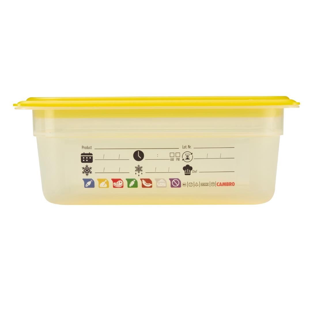 Cambro Safetrak IML Polypropylene Food Storage Container 1-2 GN 100mm (JN505)