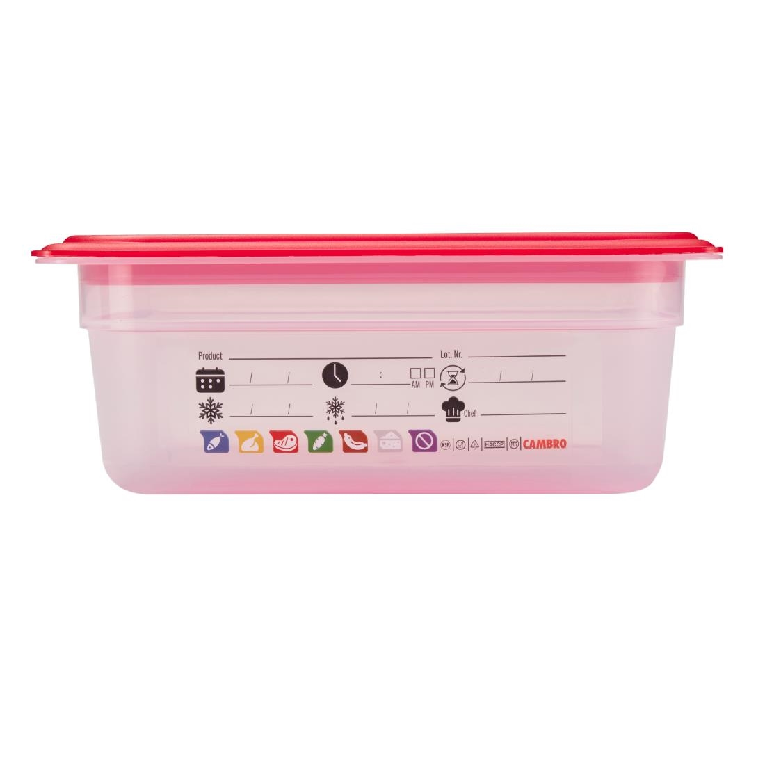 Cambro Safetrak IML Polypropylene Food Storage Container 1-2 GN 100mm (JN505)