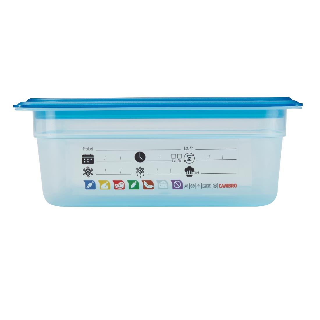 Cambro Safetrak IML Polypropylene Food Storage Container 1-2 GN 100mm (JN505)