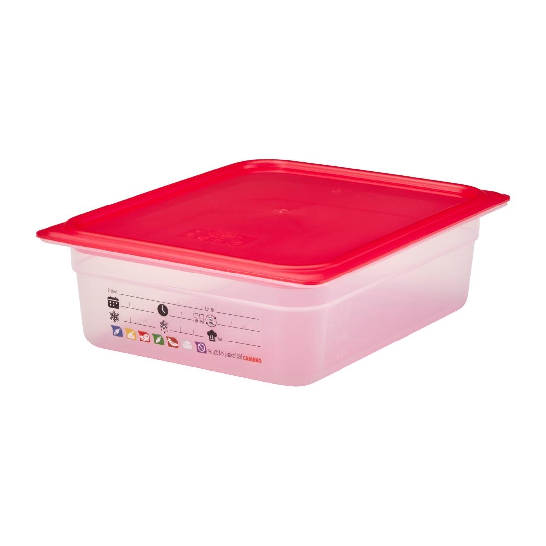 Cambro Safetrak IML Polypropylene Food Storage Container 1-2 GN 100mm (JN505)
