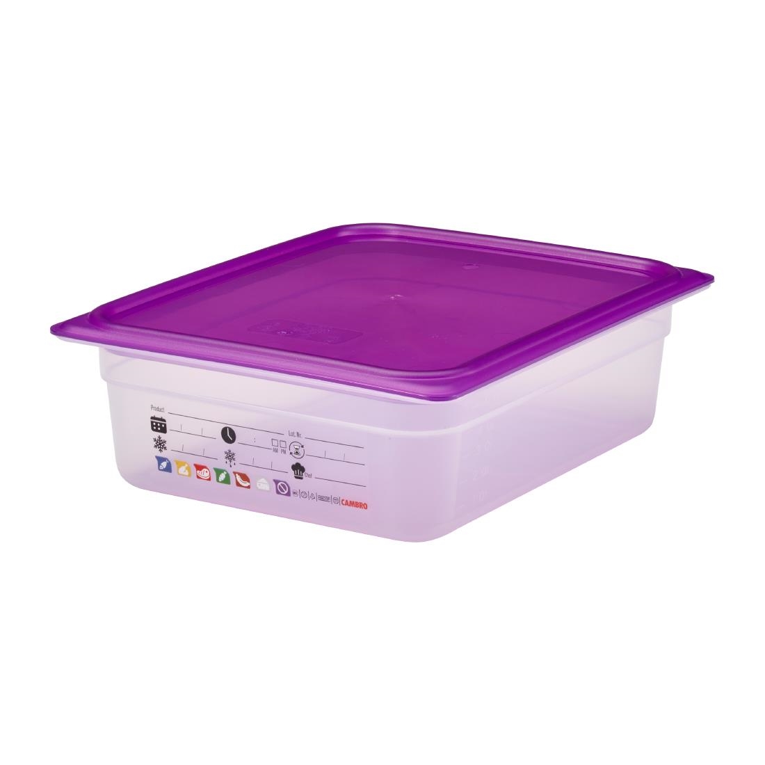 Cambro Safetrak IML Polypropylene Food Storage Container 1-2 GN 100mm (JN505)