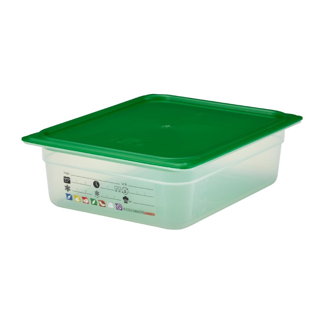 Cambro Safetrak IML Polypropylene Food Storage Container 1-2 GN 100mm (JN505)