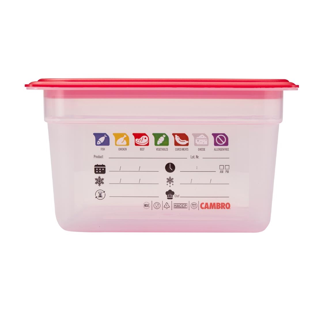 Cambro Safetrak IML Polypropylene Food Storage Container 1-2 GN 150mm (JN506)