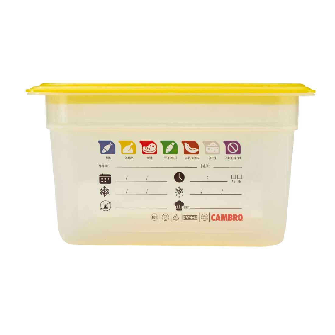 Cambro Safetrak IML Polypropylene Food Storage Container 1-2 GN 150mm (JN506)