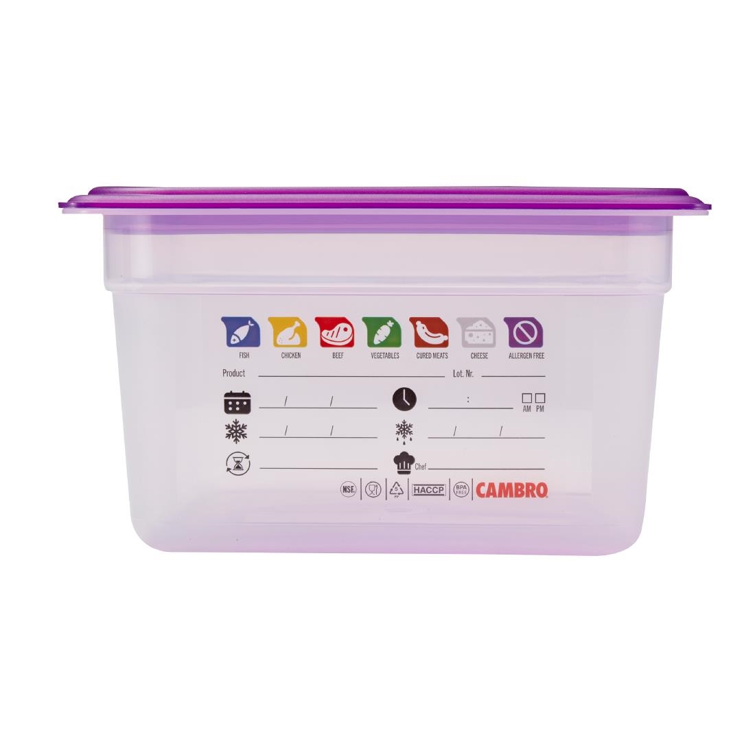 Cambro Safetrak IML Polypropylene Food Storage Container 1-2 GN 150mm (JN506)