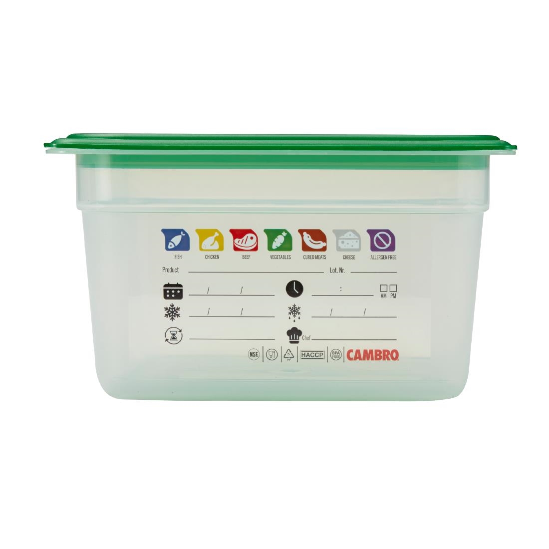 Cambro Safetrak IML Polypropylene Food Storage Container 1-2 GN 150mm (JN506)