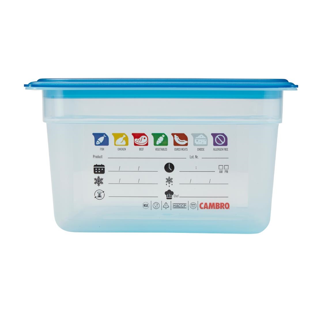 Cambro Safetrak IML Polypropylene Food Storage Container 1-2 GN 150mm (JN506)