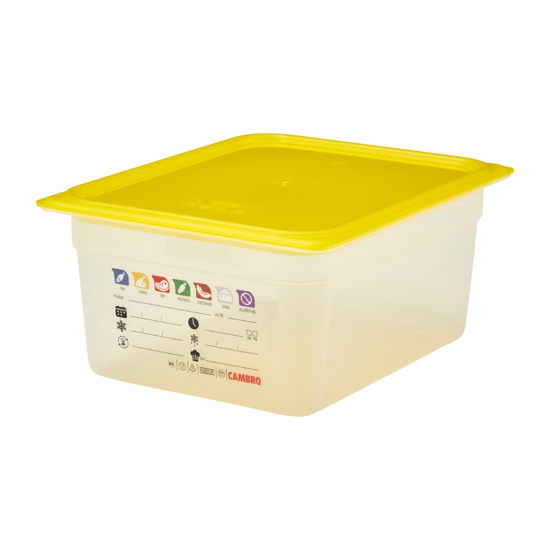 Cambro Safetrak IML Polypropylene Food Storage Container 1-2 GN 150mm (JN506)