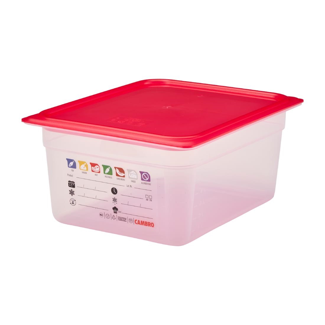 Cambro Safetrak IML Polypropylene Food Storage Container 1-2 GN 150mm (JN506)