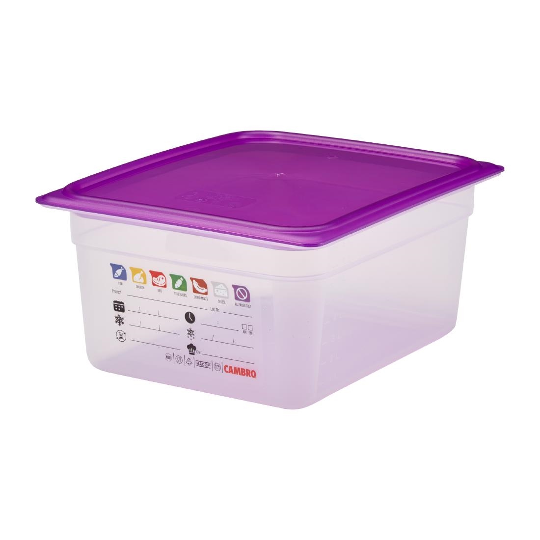 Cambro Safetrak IML Polypropylene Food Storage Container 1-2 GN 150mm (JN506)