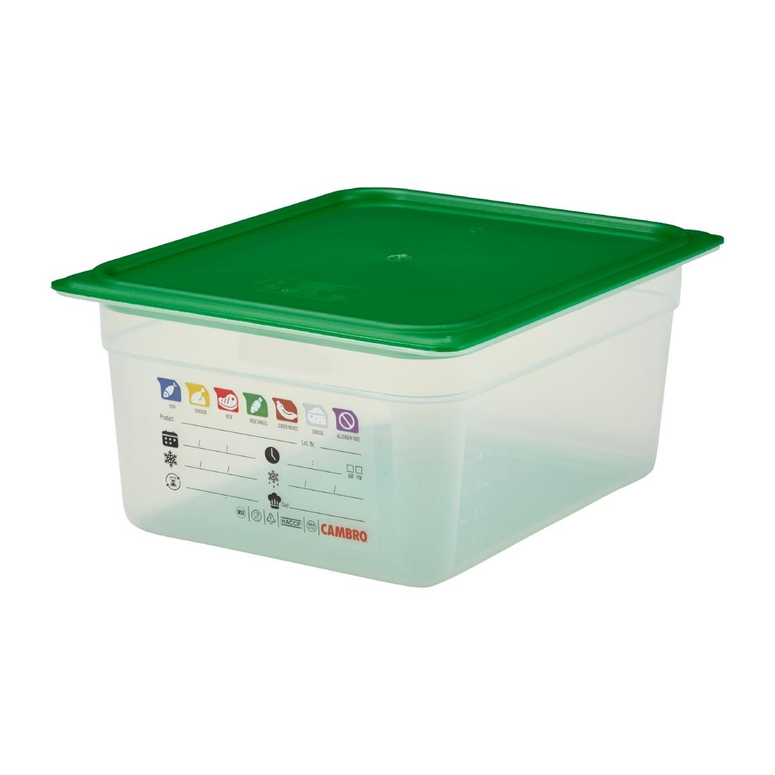 Cambro Safetrak IML Polypropylene Food Storage Container 1-2 GN 150mm (JN506)