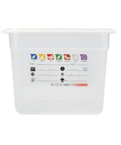 Cambro Safetrak IML Polypropylene Food Storage Container 1-2 GN 200mm (JN507)