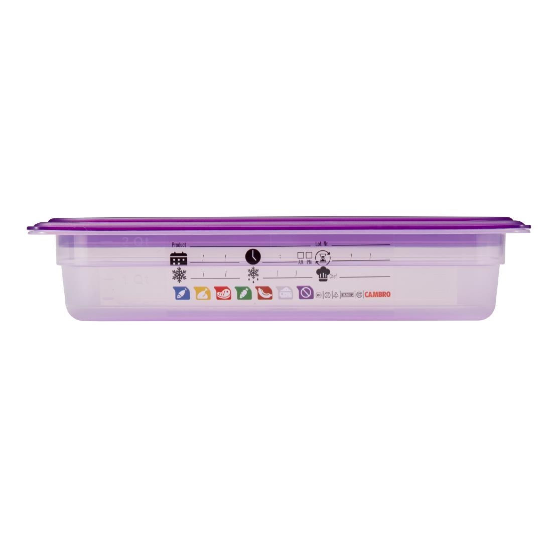 Cambro Safetrak IML Polypropylene Food Storage Container 1-3 GN 65mm (JN508)