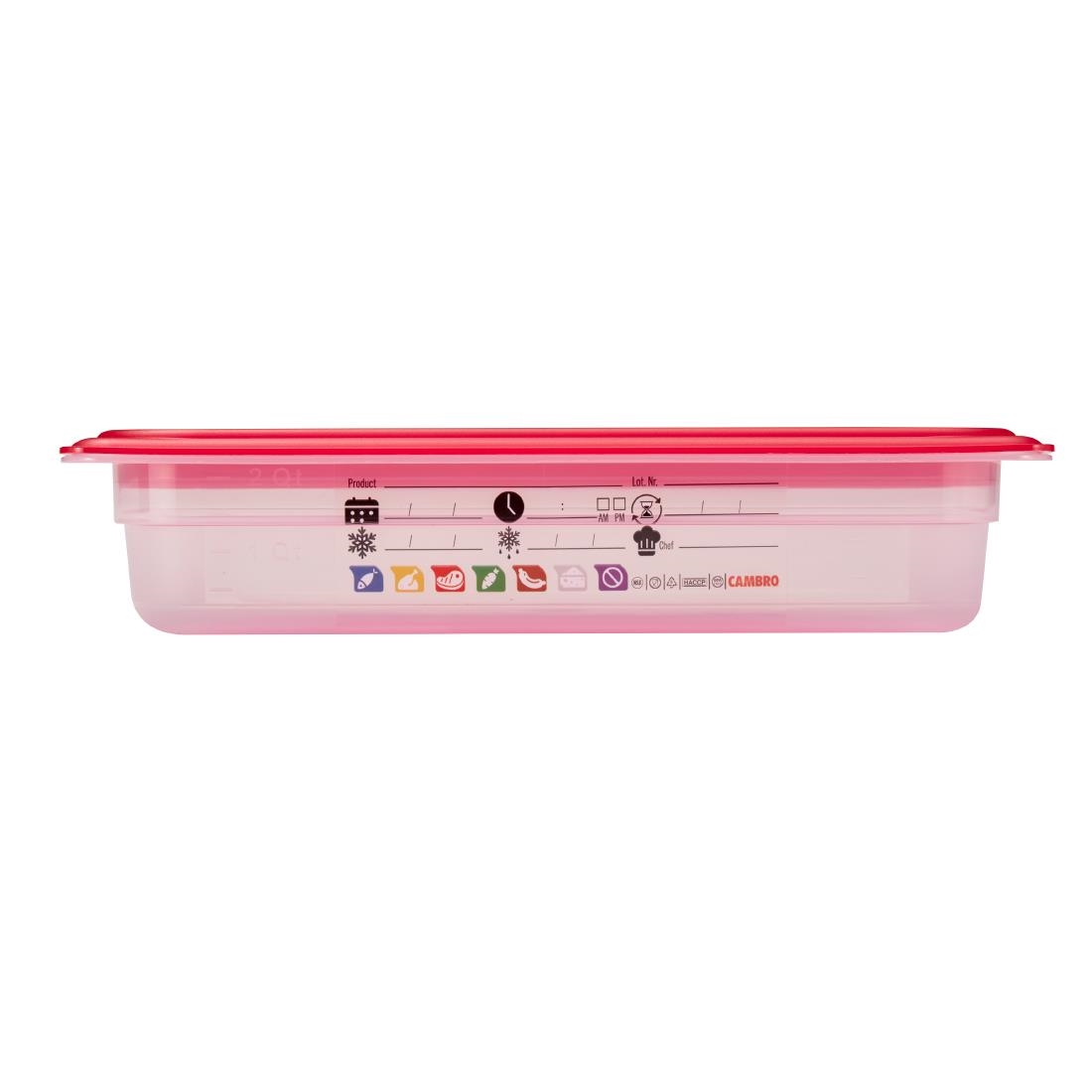 Cambro Safetrak IML Polypropylene Food Storage Container 1-3 GN 65mm (JN508)