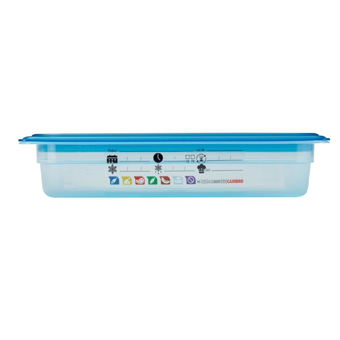 Cambro Safetrak IML Polypropylene Food Storage Container 1-3 GN 65mm (JN508)