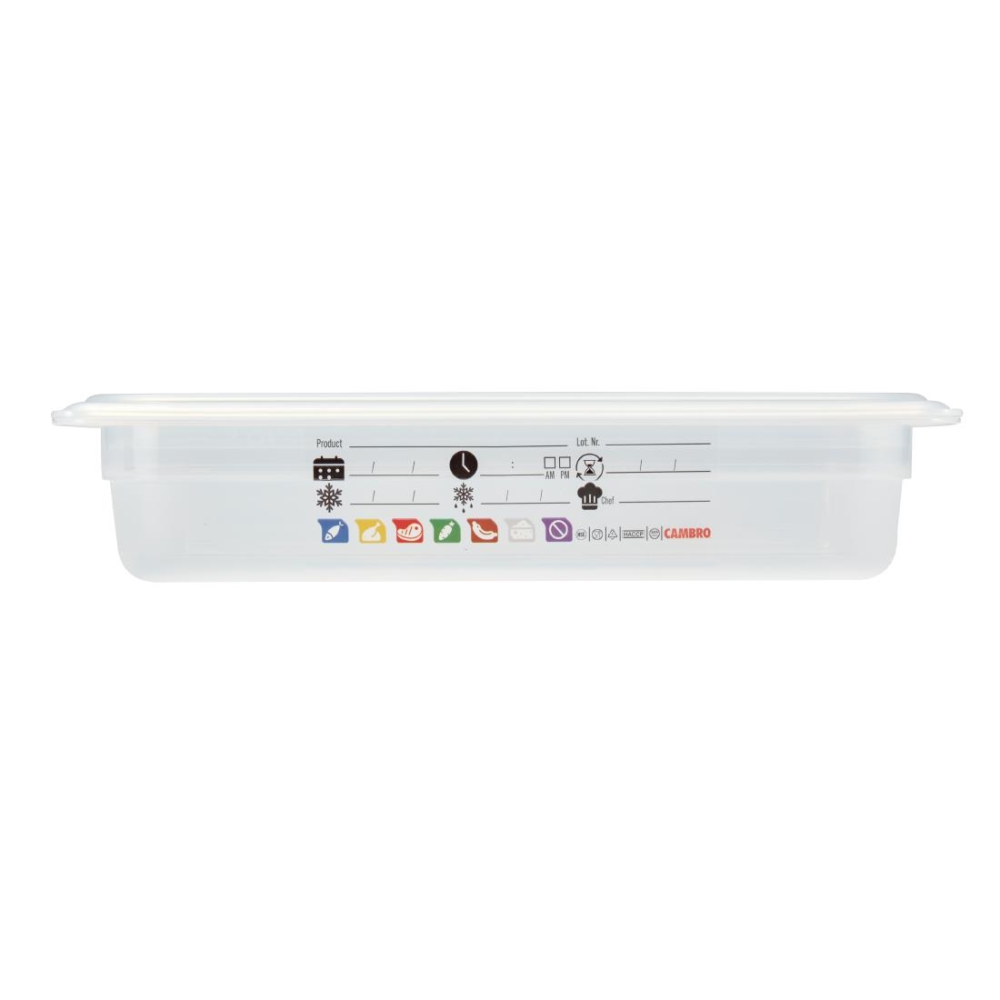 Cambro Safetrak IML Polypropylene Food Storage Container 1-3 GN 65mm (JN508)