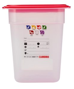 Cambro Safetrak IML Polypropylene Food Storage Container 1-3 GN 200mm (JN511)