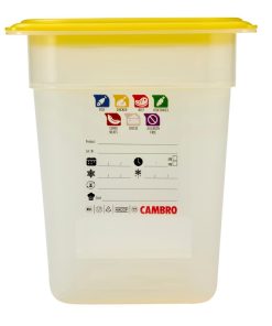 Cambro Safetrak IML Polypropylene Food Storage Container 1-3 GN 200mm (JN511)