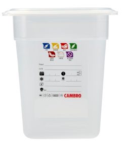 Cambro Safetrak IML Polypropylene Food Storage Container 1-3 GN 200mm (JN511)
