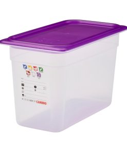 Cambro Safetrak IML Polypropylene Food Storage Container 1-3 GN 200mm (JN511)