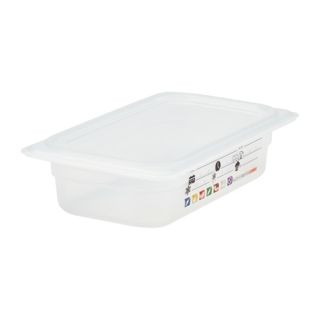 Cambro Safetrak IML Polypropylene Food Storage Container 1-4 GN 65mm (JN512)