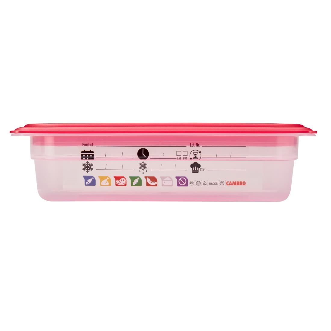 Cambro Safetrak IML Polypropylene Food Storage Container 1-4 GN 65mm (JN512)