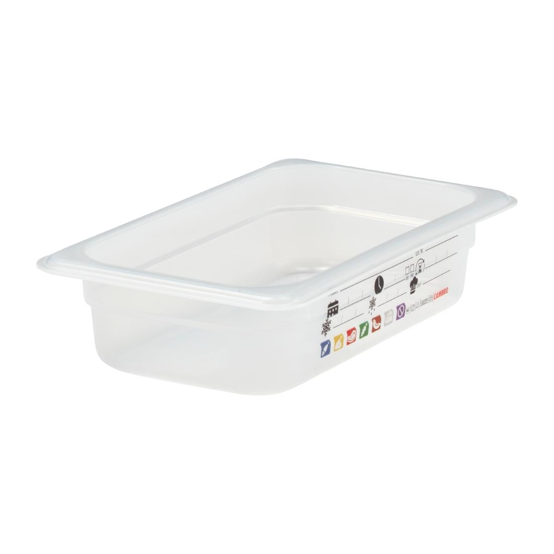 Cambro Safetrak IML Polypropylene Food Storage Container 1-4 GN 65mm (JN512)