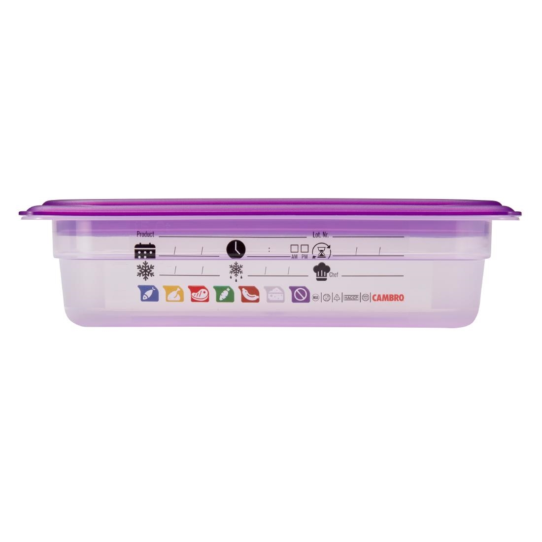 Cambro Safetrak IML Polypropylene Food Storage Container 1-4 GN 65mm (JN512)