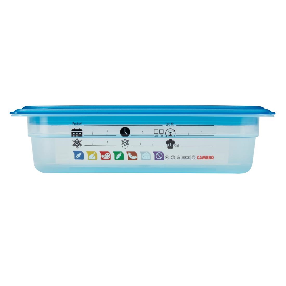 Cambro Safetrak IML Polypropylene Food Storage Container 1-4 GN 65mm (JN512)