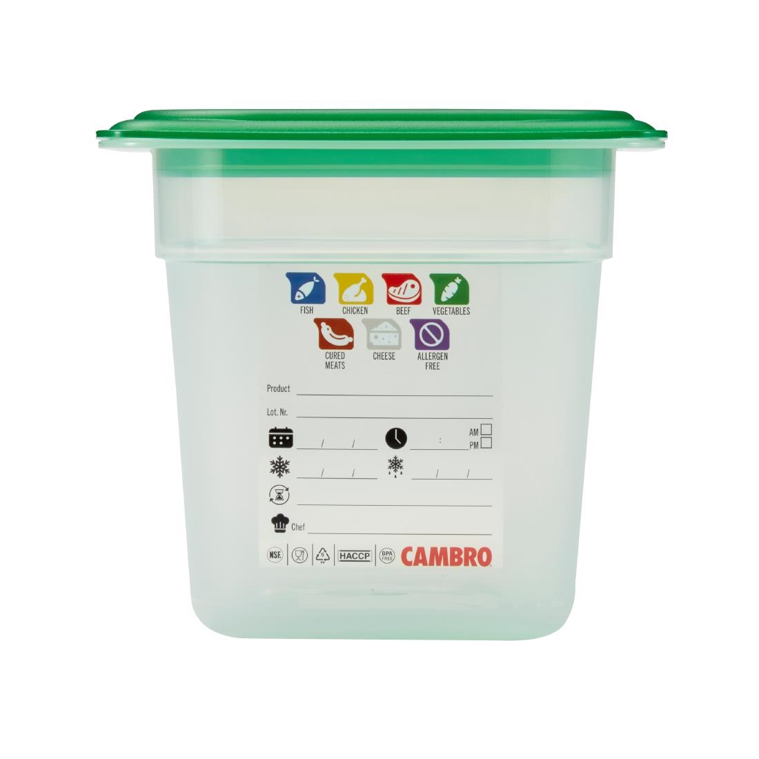 Cambro Safetrak IML Polypropylene Food Storage Container 1-4 GN 150mm (JN514)