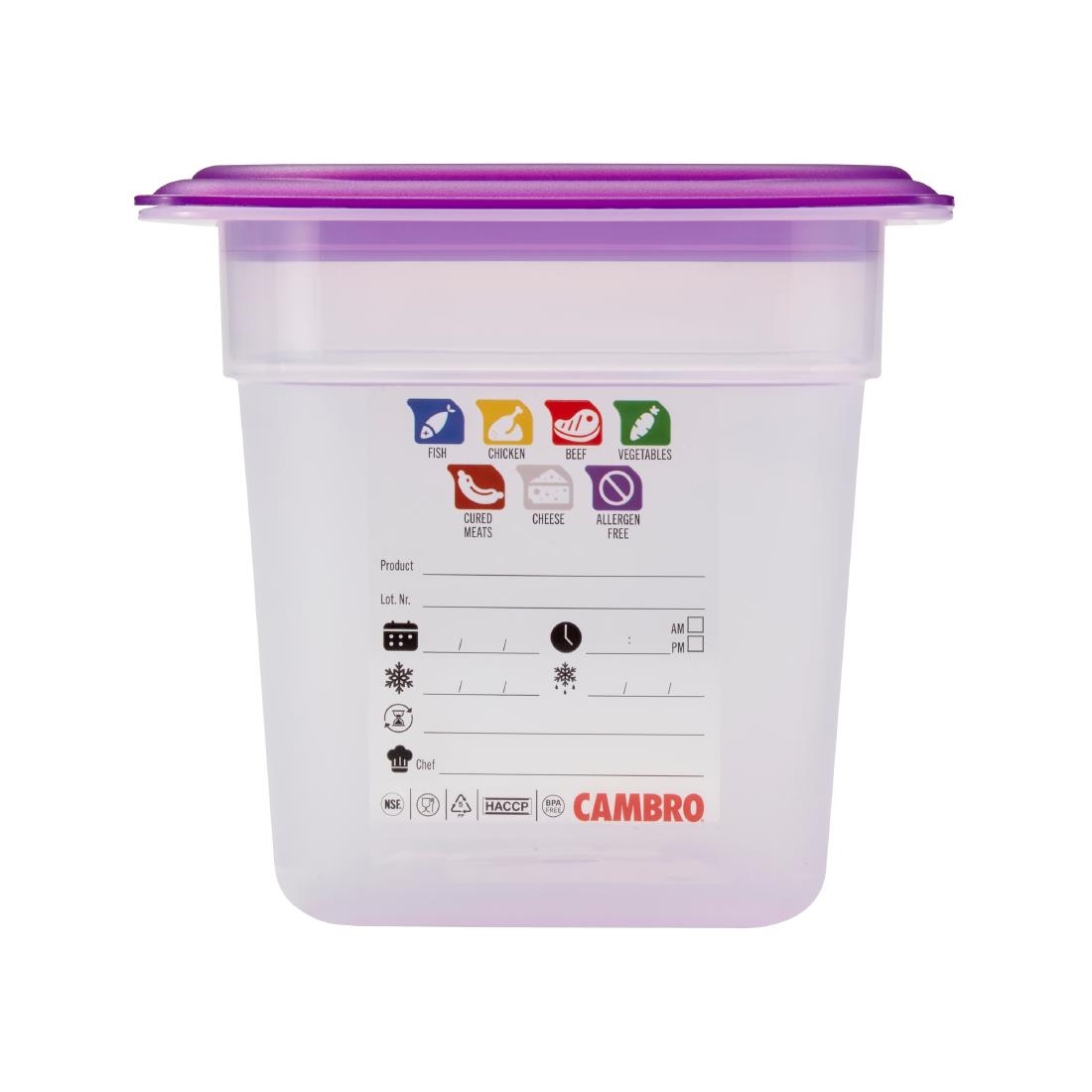 Cambro Safetrak IML Polypropylene Food Storage Container 1-4 GN 150mm (JN514)