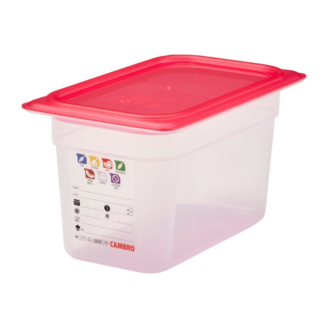 Cambro Safetrak IML Polypropylene Food Storage Container 1-4 GN 150mm (JN514)