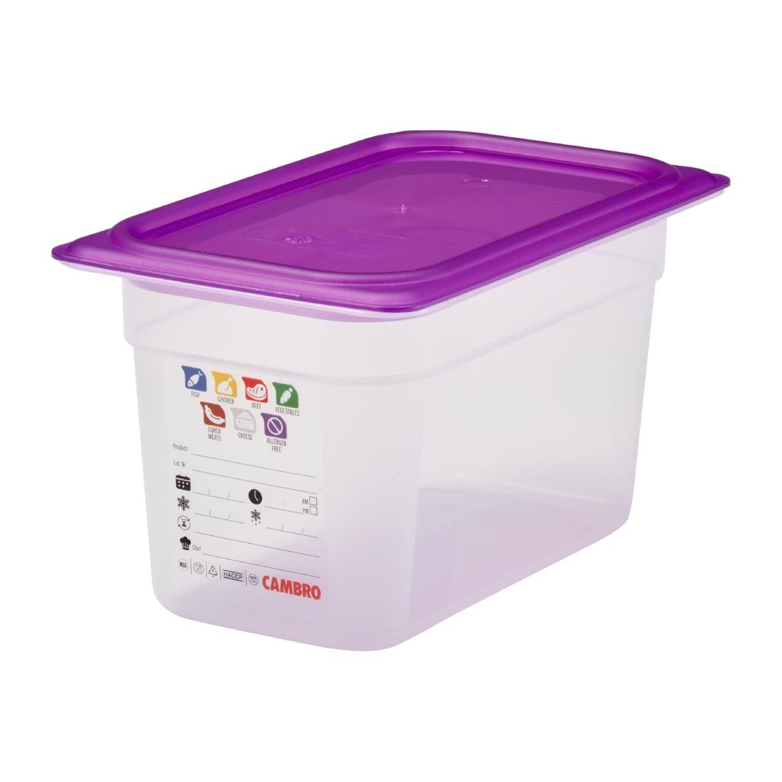 Cambro Safetrak IML Polypropylene Food Storage Container 1-4 GN 150mm (JN514)
