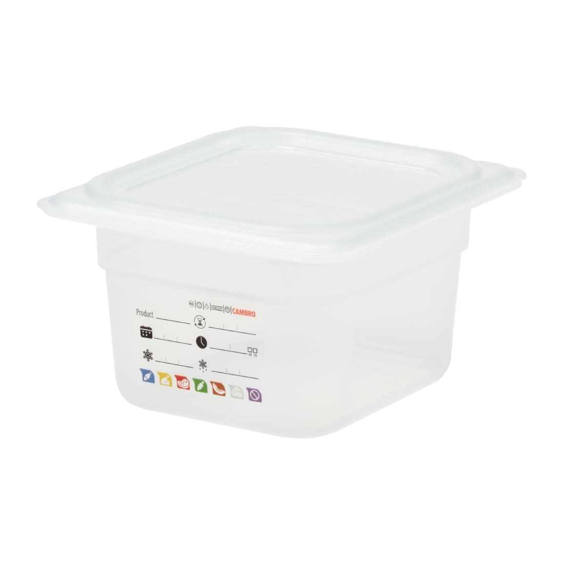 Cambro Safetrak IML Polypropylene Food Storage Container 1-6 GN 100mm (JN516)