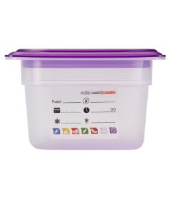 Cambro Safetrak IML Polypropylene Food Storage Container 1-6 GN 100mm (JN516)