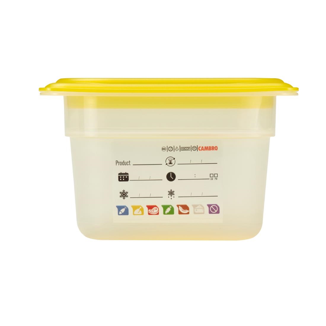Cambro Safetrak IML Polypropylene Food Storage Container 1-6 GN 100mm (JN516)