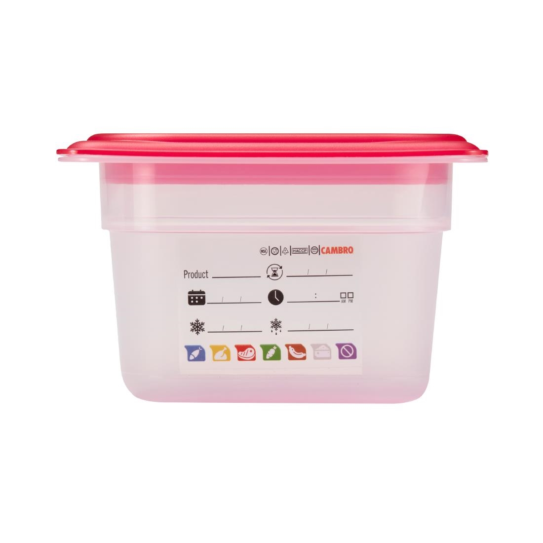 Cambro Safetrak IML Polypropylene Food Storage Container 1-6 GN 100mm (JN516)