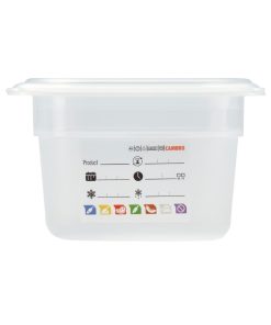 Cambro Safetrak IML Polypropylene Food Storage Container 1-6 GN 100mm (JN516)